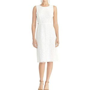 RACHEL ROY Women's Elana Lace Waist-cutout Midi Fit & Flare Dress TEDO